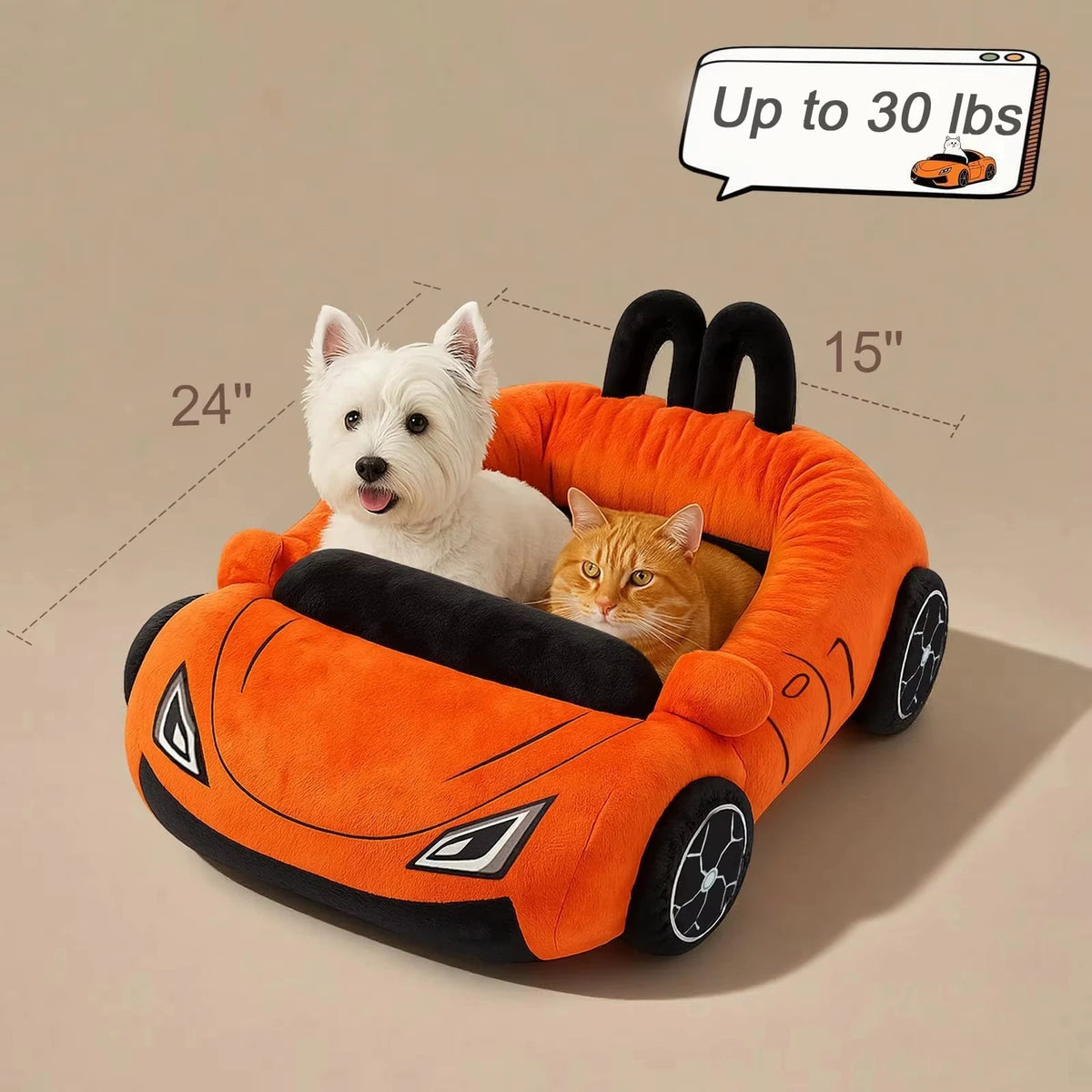 Cute Cat Bed for Kittens, Soft Cozy Small Dog Bed with Pillow, Washable Pet Mat for Puppies & Kitties