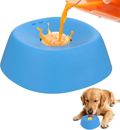 Dog Slow Feeder Lick Bowl, 3/4 Cup Non-Slip Treat Dish for Ice Cream, Yogurt & Liquid Snacks - Bond Well Supplies