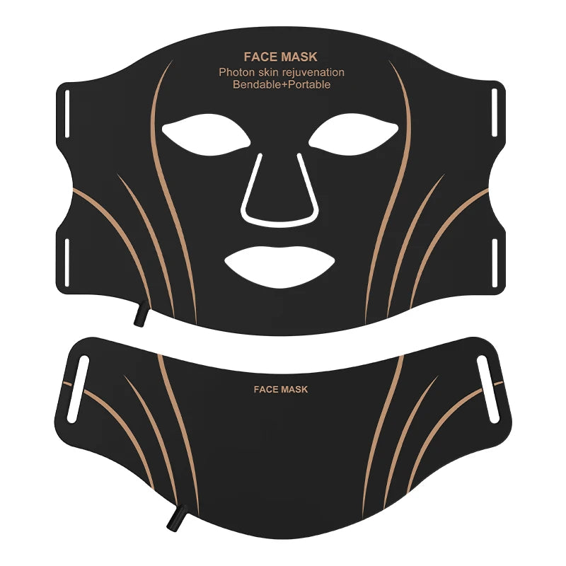 Portable Wireless LED Face & Neck Mask, 7-Color Photon Light Therapy for Facial Skin Care - Bond Well Supplies