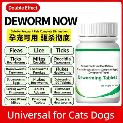 Deworming Medicine for Dogs, Cats, Pigs & Sheep, Treatment for Roundworms, Hookworms & Nematodes