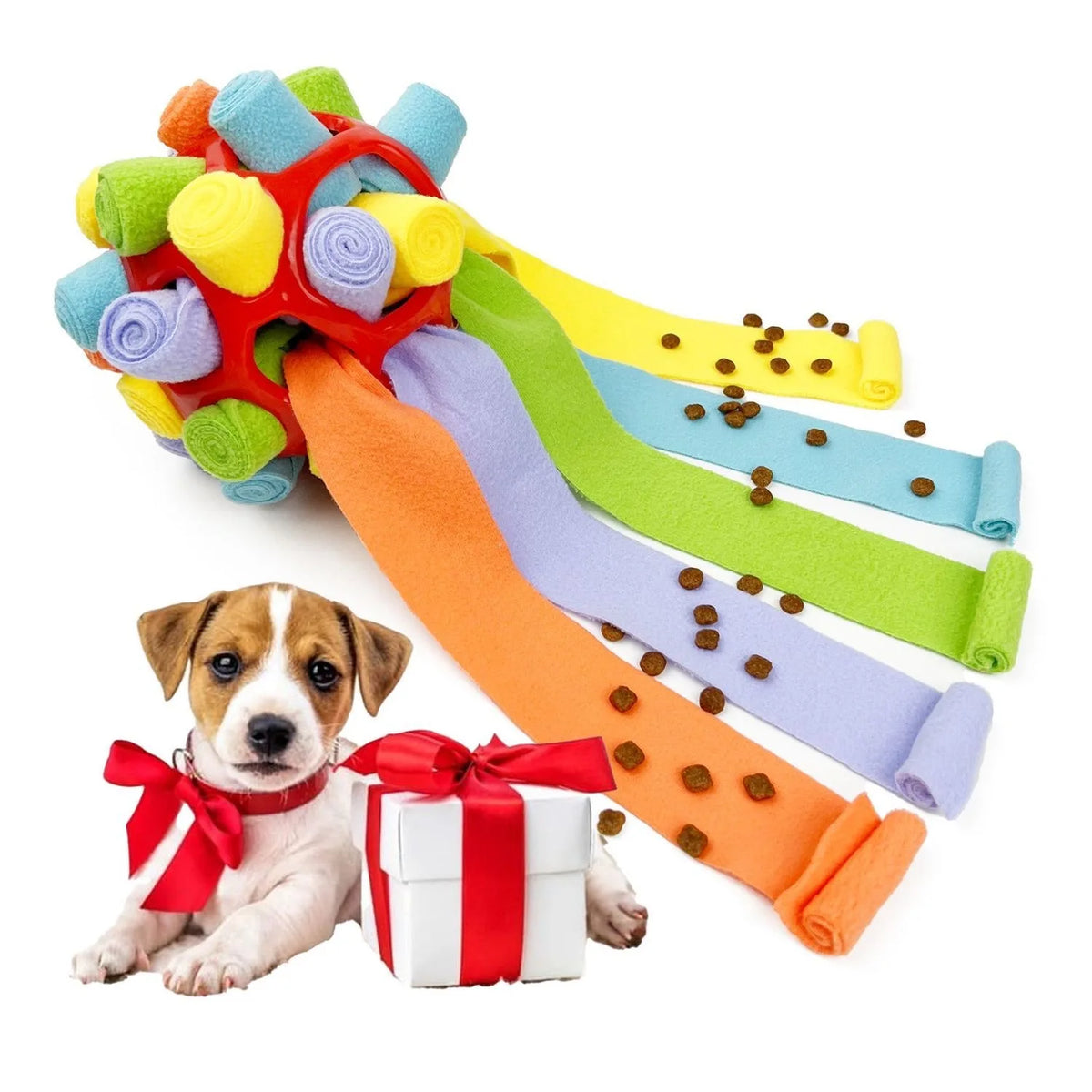 Dog Interactive Sniffing Ball, Slow Food Feeder Toy for Teeth Cleaning, Training & Enrichment - Bond Well Supplies