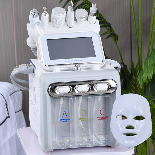 7-in-1 H2O2 Facial Skin Care Machine, Aqua Peeling Hydrofacial Device for Water-Based Facial Cleansing - Bond Well Supplies