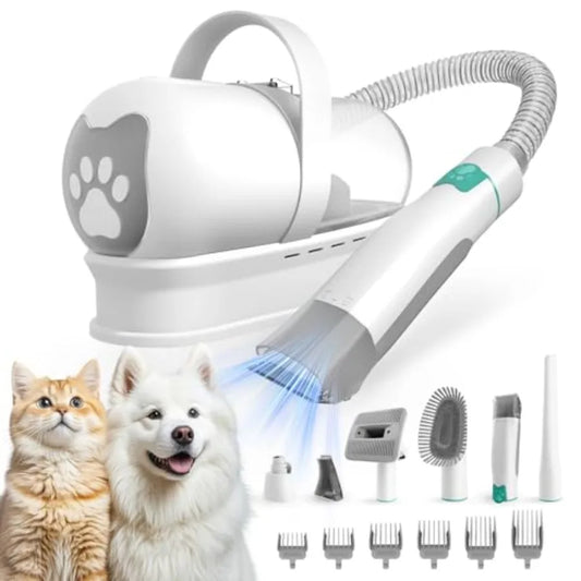 Dog Grooming Vacuum with Pet Clippers, Nail Grinder and Hair Removal Tools for Dogs and Cats