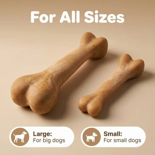 Dog Bone Chew Toy, Wood-Plastic Chew Stick for Small & Medium-Sized Dogs - Bond Well Supplies