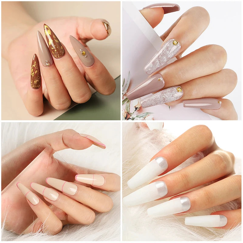 Complete Acrylic Nail Kit, UV Nail Lamp with Poly Gel and Glitter Gels