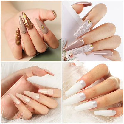 Complete Acrylic Nail Kit, UV Nail Lamp with Poly Gel and Glitter Gels