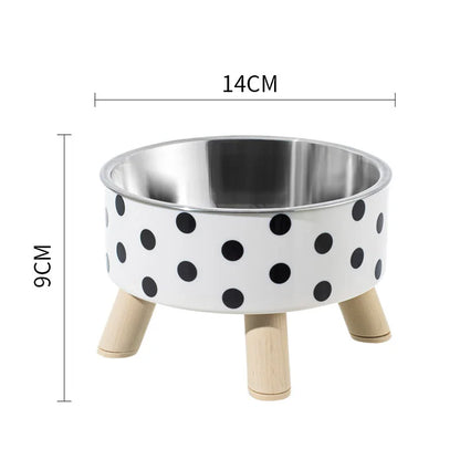 Adjustable Raised Dog Feeder Bowls, Stainless Steel Food & Water Bowls for Small, Medium & Large Dogs - Bond Well Supplies