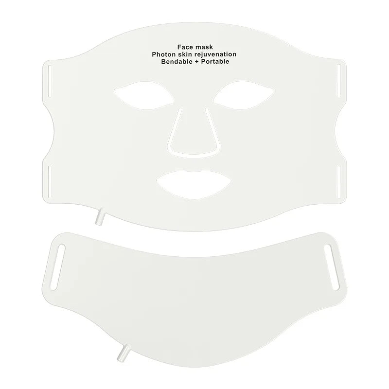 Portable Wireless LED Face & Neck Mask, 7-Color Photon Light Therapy for Facial Skin Care - Bond Well Supplies