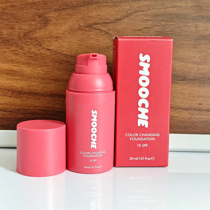 SMOOCHE Color-Adaptive Liquid Foundation SPF 15, Smooth Lightweight Makeup with Oil Control - Bond Well Supplies
