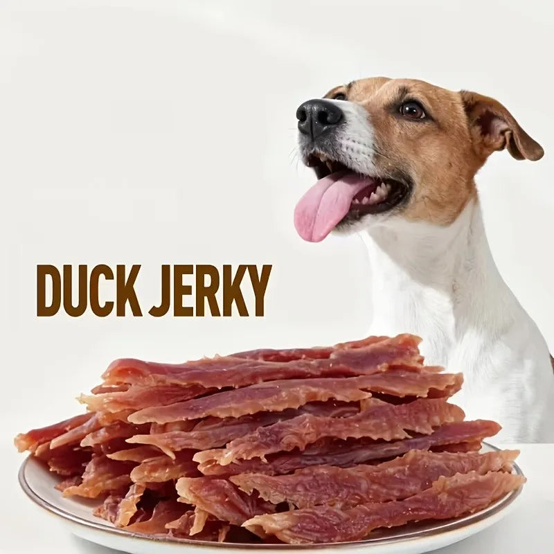 Natural Dried Duck Meat Dog Treats, High-Protein Training Rewards for Small, Medium and Large Dogs
