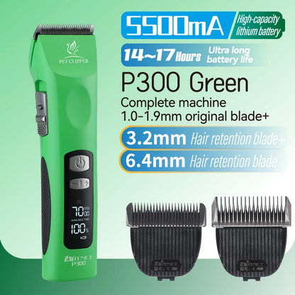 Fenice Professional Cordless Pet Hair Clipper, Rechargeable Low-Noise Grooming Trimmer & Shaver Kit