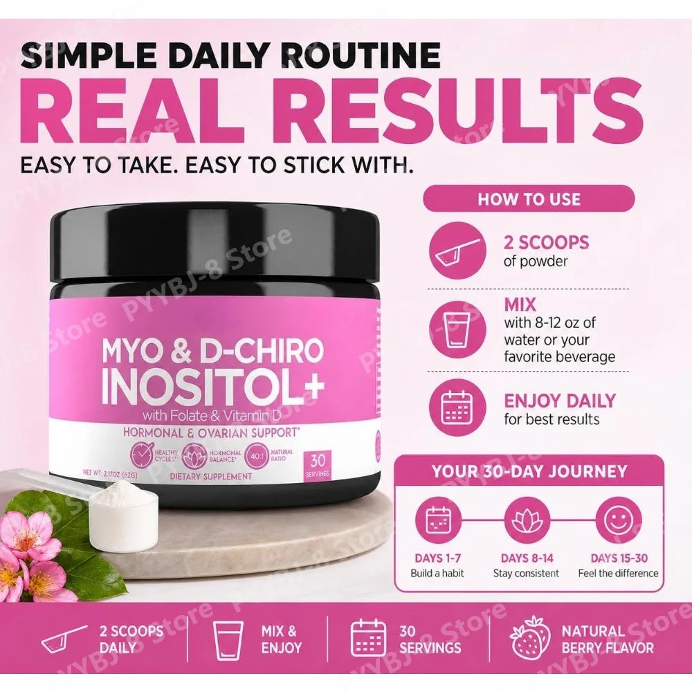 Women's Inositol Capsules, Myo & D-Chiro Inositol 40:1 Ratio with Folate & Vitamin D3, 30 Coun - Bond Well Supplies