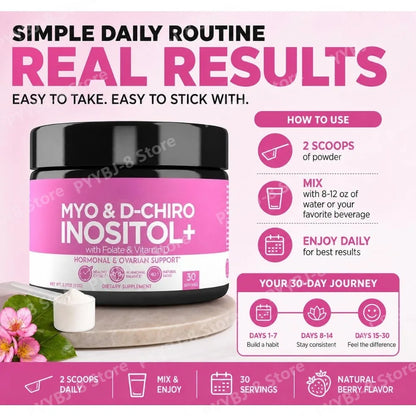 Women's Inositol Capsules, Myo & D-Chiro Inositol 40:1 Ratio with Folate & Vitamin D3, 30 Coun - Bond Well Supplies