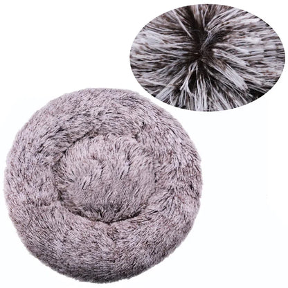 Super Soft Round Dog Bed, Warm Plush Pet House for Medium & Large Dogs, 6 Sizes