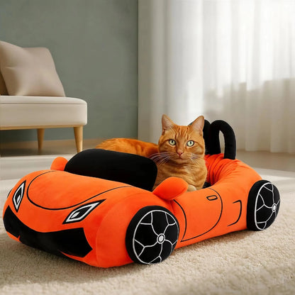 Cute Cat Bed for Kittens, Soft Cozy Small Dog Bed with Pillow, Washable Pet Mat for Puppies & Kitties
