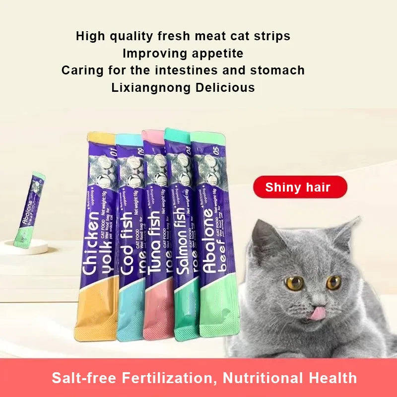 Cat Liquid Treat Variety Pack, 30 Assorted Abalone, Tuna & Chicken Wet Snacks for Young Cats - Bond Well Supplies