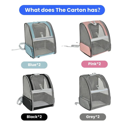 Spacious Pet Carrier Backpack, Breathable Oxford Fabric Travel Bag for Cats and Small Dogs