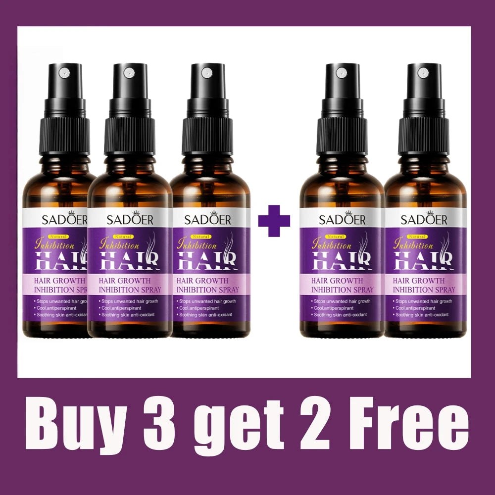 Hair Removal Spray with Growth Inhibitor, 2-Minute Fast Depilatory for Men & Women - Bond Well Supplies