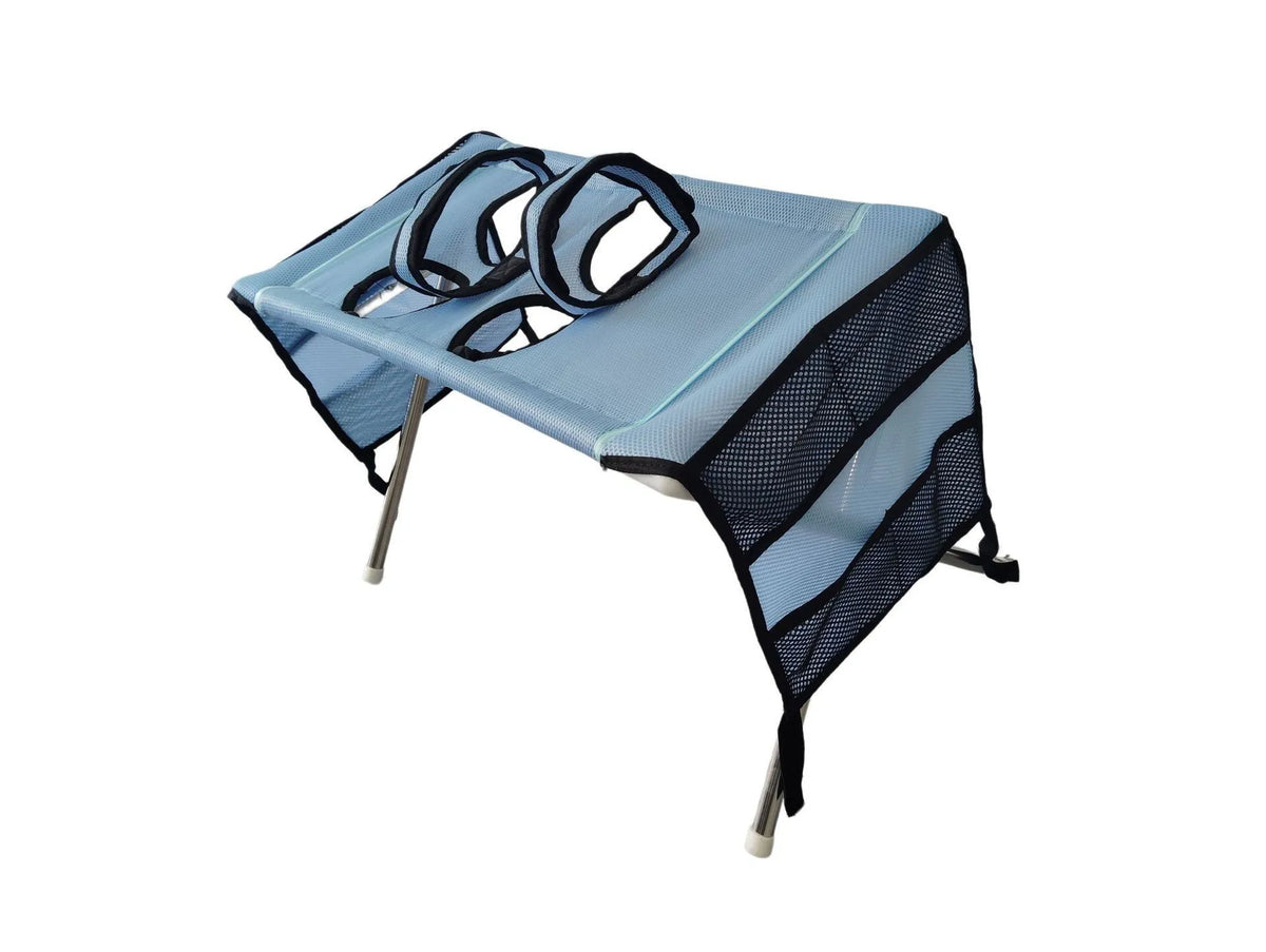 Portable Dog & Cat Grooming Table, Foldable Pet Bathing Stand with Fixed Leash & Anti-Slip Surface - Bond Well Supplies