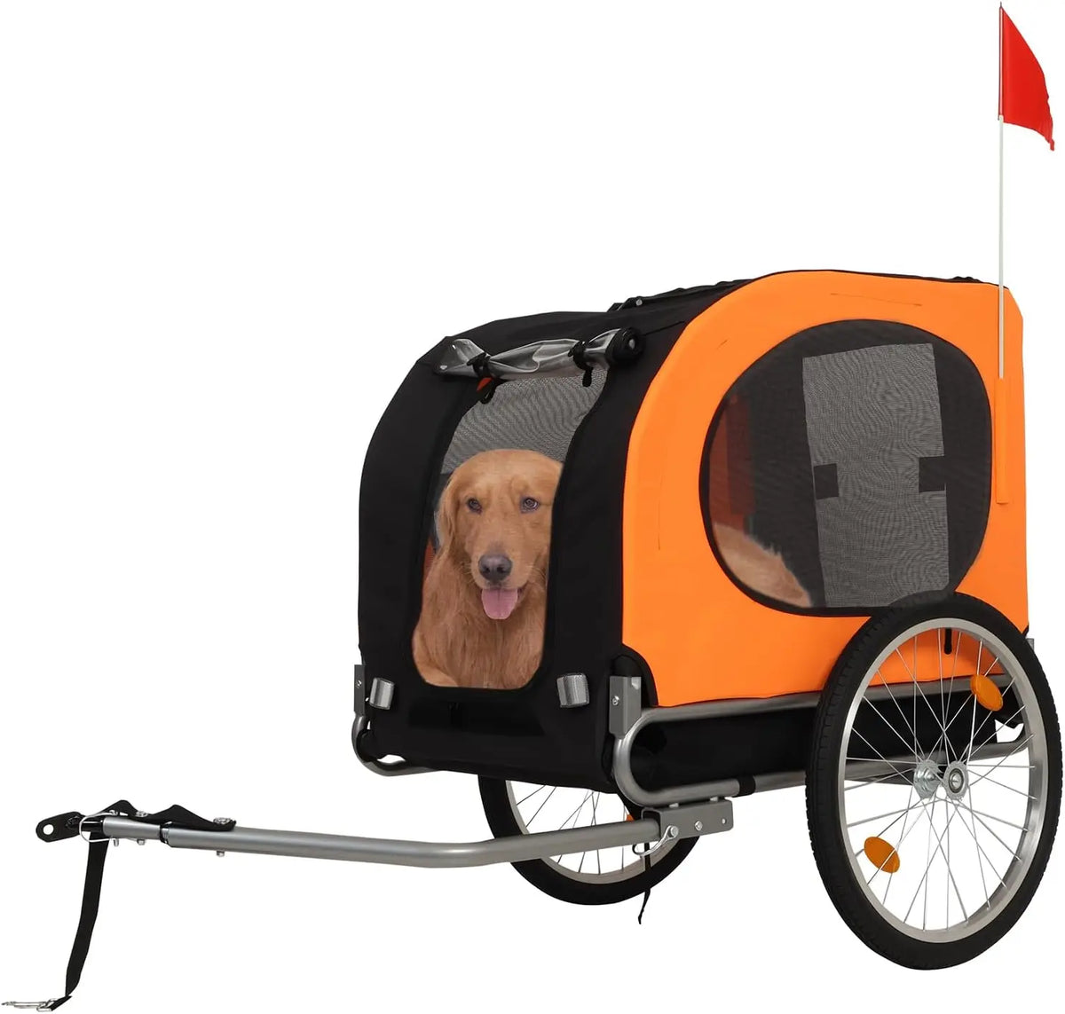 Large Dog Bike Trailer, 88 lb Capacity Foldable Pet Bicycle Carrier with Universal Coupler