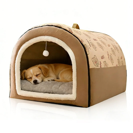 Winter Pet Bed, Cozy Removable Dog & Cat Nest for Comfortable Sleeping - Bond Well Supplies