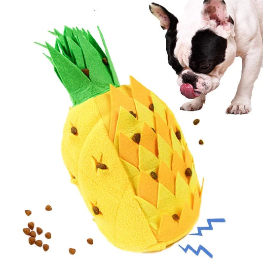 Dog Snuffle Mat, Pineapple Sniffing Training Blanket, Interactive Puzzle Feeding Pad for Dogs - Bond Well Supplies