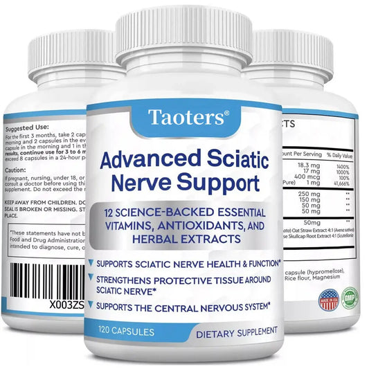 Sciatica Support Supplement, Alpha Lipoic Acid, Benfotiamine & Vitamins for Nerve Health & Wellness - Bond Well Supplies