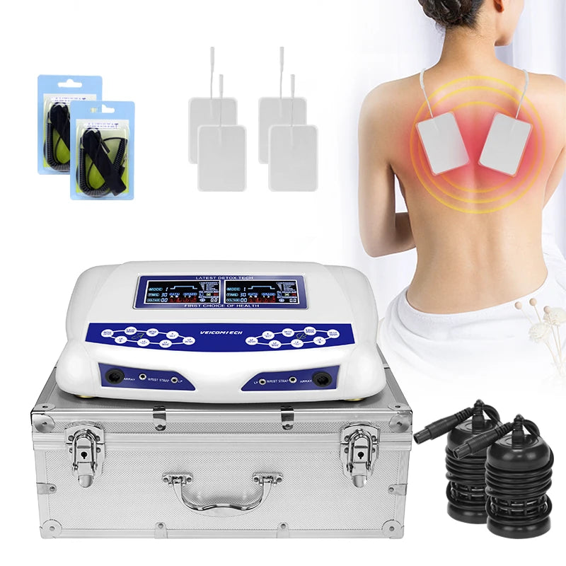 Professional Ionic Foot Bath Spa Machine, Dual Foot Bath System with Massage Pads & Far Infrared Waist Belt