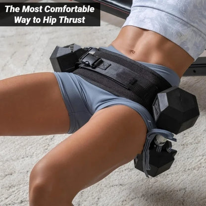 Hip Thrust Dumbbell Belt, Glute Bridge Weight Training Equipment for Home Gym Workouts