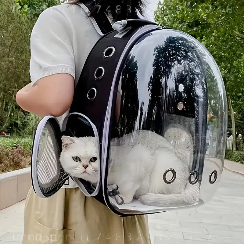 Pet Carrier Backpack for Cats & Small Dogs, Double-Shoulder Capsule Design
