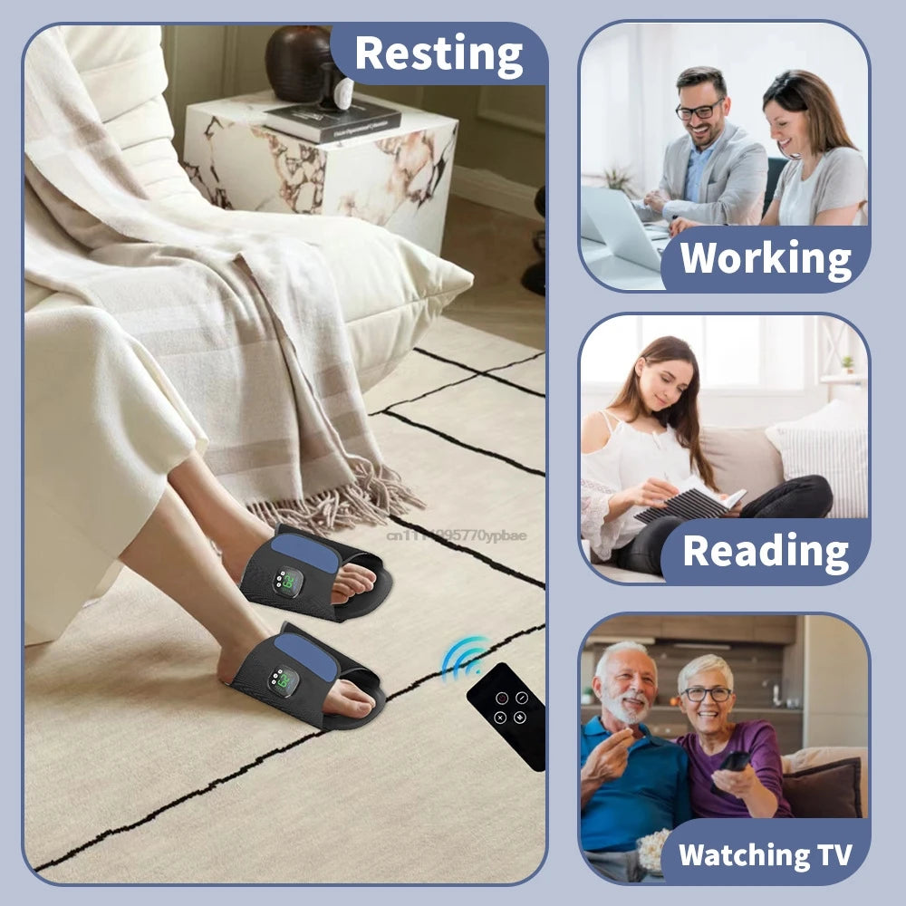 Electric Foot Massager Pad, EMS Muscle Stimulation Device for Foot Relaxation