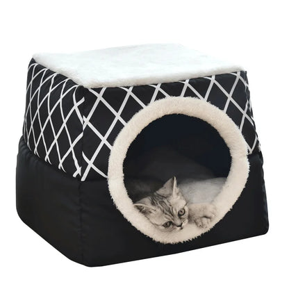 Enclosed Space Capsule Cat House, Warm Winter Pet Bed & Indoor Cat Furniture - Bond Well Supplies