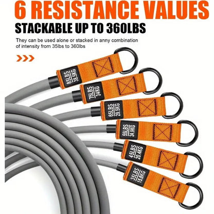 Resistance Strap with Handles, Muscle Training, Strength Building & Home Fitness Exercise Equipment