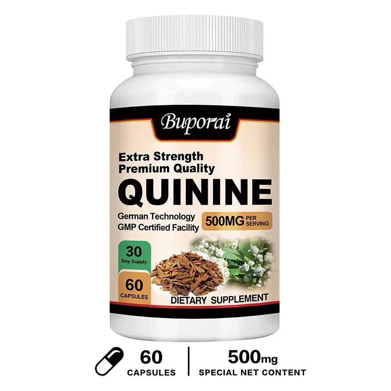 Premium Quinine Capsules for Daily Nutritional Support, Made in the USA