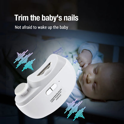 2-in-1 Electric Nail Trimmer for Baby and Adult, Anti-Splash Finger and Toe Nail Clipper