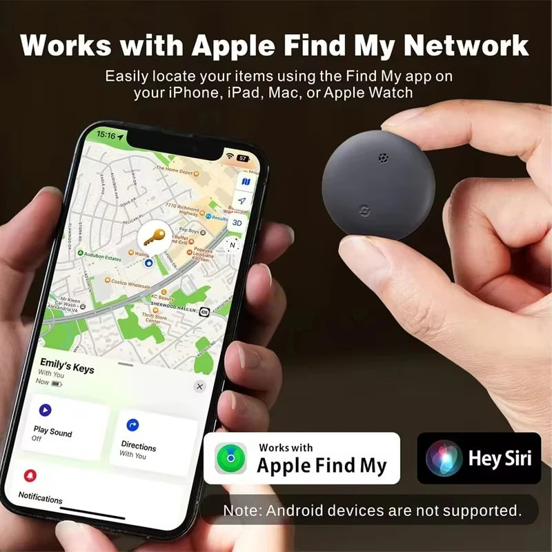 Bluetooth Smart Tracker Tag Compatible with Apple Find My, Item Locator for Keys, Wallets, Bags, Luggage & Suitcases