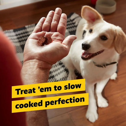 Premium Beef Jerky Treats for Dogs, Bite-Sized High-Protein Snacks and Meal Topper, Cat Friendly