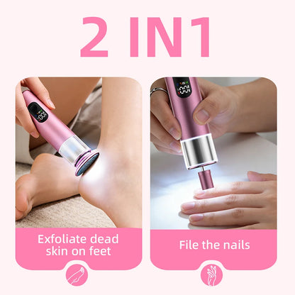 Electric Callus Remover for Feet, Rechargeable Pedicure Tool with Replacement Discs