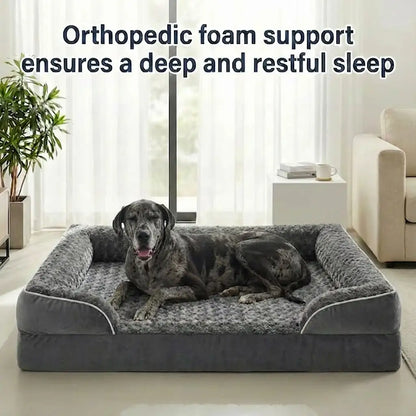 Premium Orthopedic Dog Bed, 48-Inch Memory Foam Pet Bed for Large Breeds