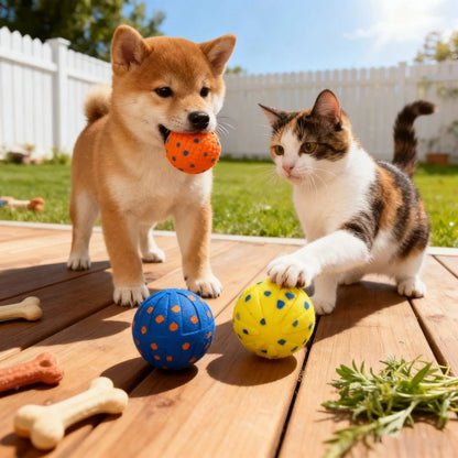 Interactive Automatic Moving Dog Ball, Smart Bouncing and Rotating Toy for Dogs