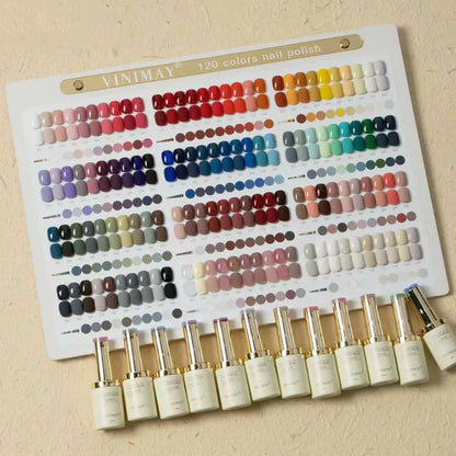 VINIMAY 120-Color Gel Nail Polish Set, 15ml Soak-Off UV LED Gel Polish Collection