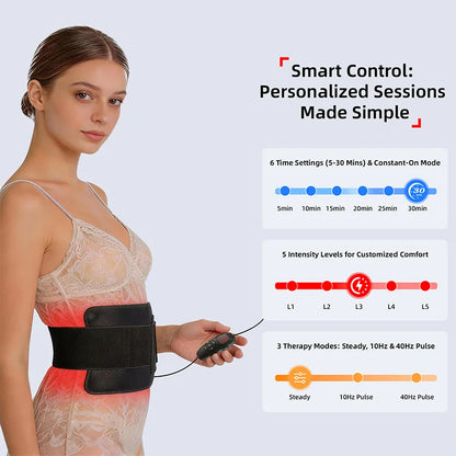 Red Light Therapy Pad, 70 LEDs, 660nm & 850nm Near-Infrared Heating Pad for Arm, Leg, Shoulder & Back - Bond Well Supplies