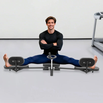 Adjustable Leg Stretching Machine, Horizontal Split Trainer with PU Padded Cushion, 220.46 lb Capacity