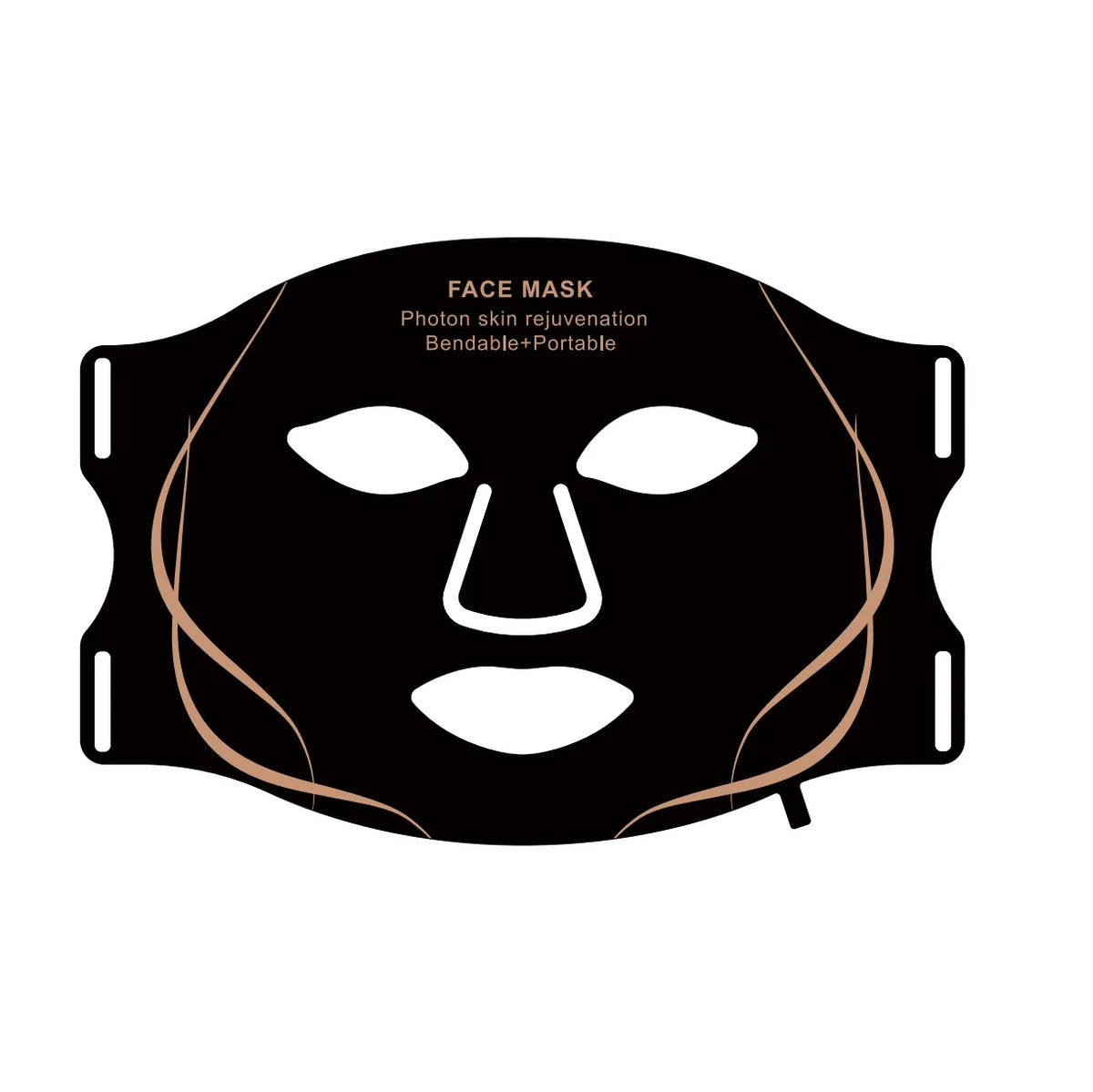 Portable Wireless LED Face & Neck Mask, 7-Color Photon Light Therapy for Facial Skin Care - Bond Well Supplies