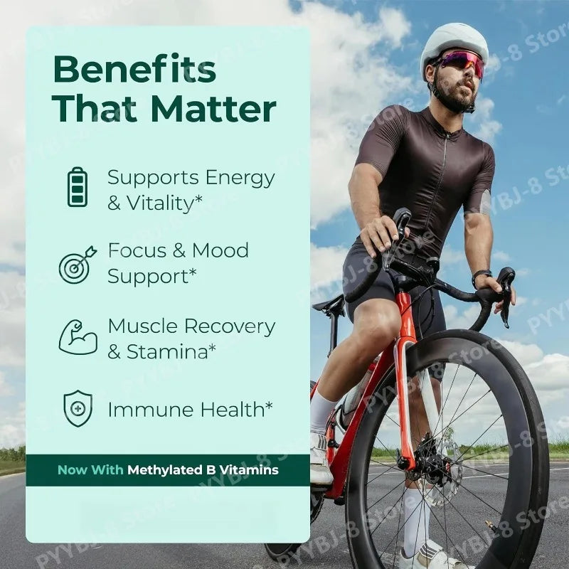 Multivitamin for Men with Methylated Vitamins & Chelated Minerals, Daily Energy & Immune Support - Bond Well Supplies