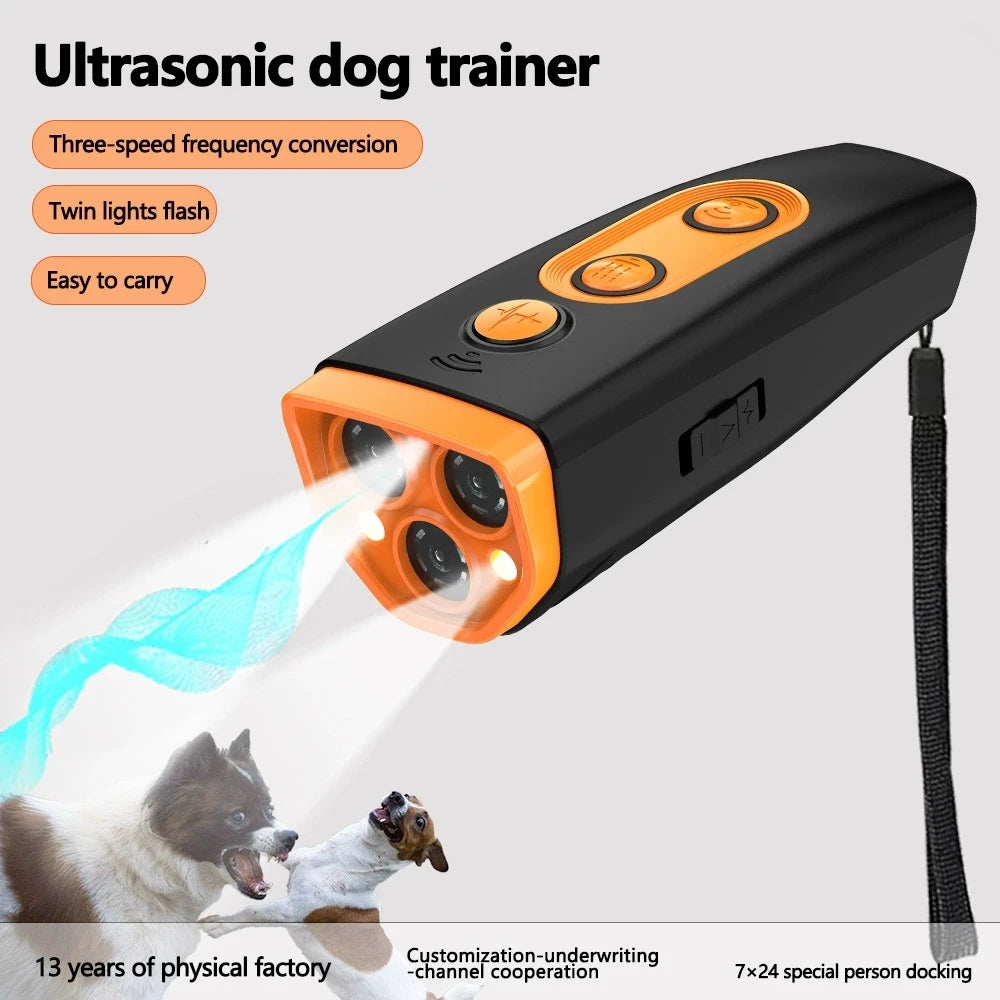 Handheld Ultrasonic Dog Repellent, Portable One-Button Bark Deterrent & Training Device - Bond Well Supplies
