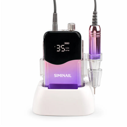 SIMINAIL Rechargeable Nail Drill Machine, 35000RPM Portable Electric E-File with Manicure Bit Set - Bond Well Supplies