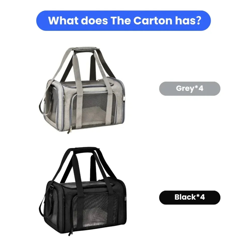 Breathable Mesh Cat Carrier Bag, Portable Shoulder Pet Carrier for Small Dogs and Cats