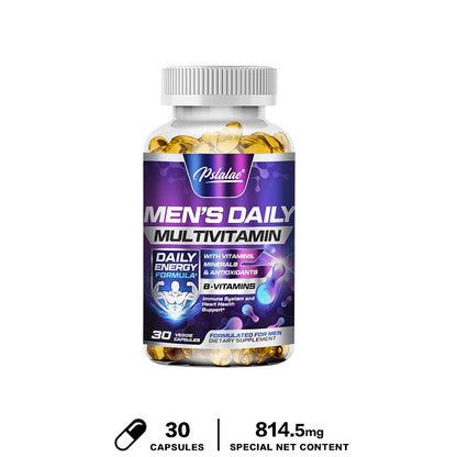 Men's Multivitamin Supplement, Energy & Endurance Support for Heart, Brain Health & Daily Vitality - Bond Well Supplies