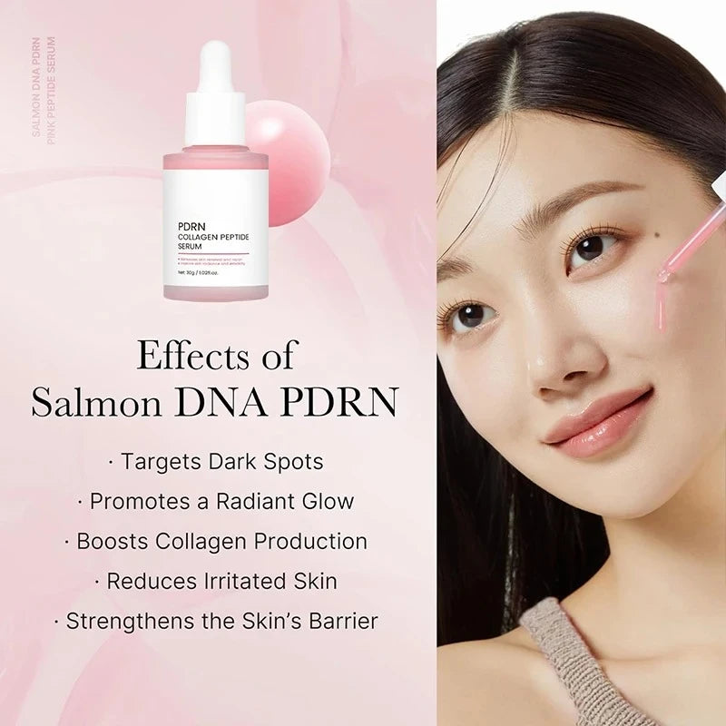Collagen Peptide Face Serum with Salmon PDRN, Korean Beauty Essence for Skin Renewal & Smoother-Looking Skin - Bond Well Supplies